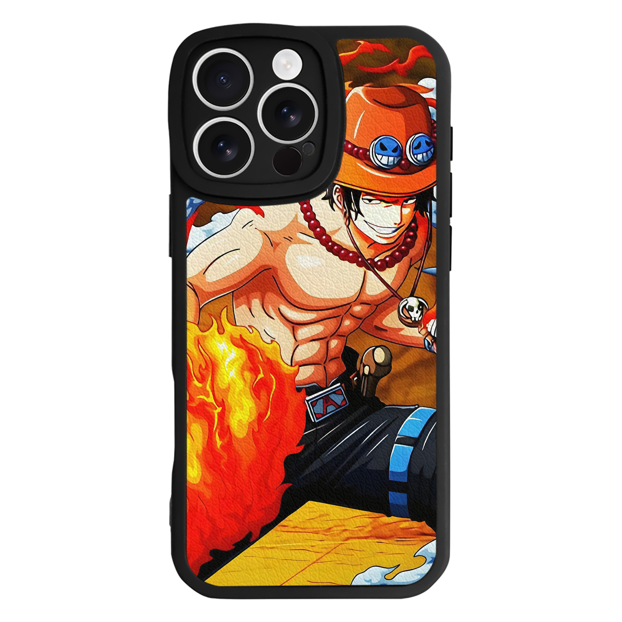 （画像用） ワンピース ONE PIECE 【iPhone 16シリーズ対応】シリコンスマホケース（レザー調） 材質：シリコン